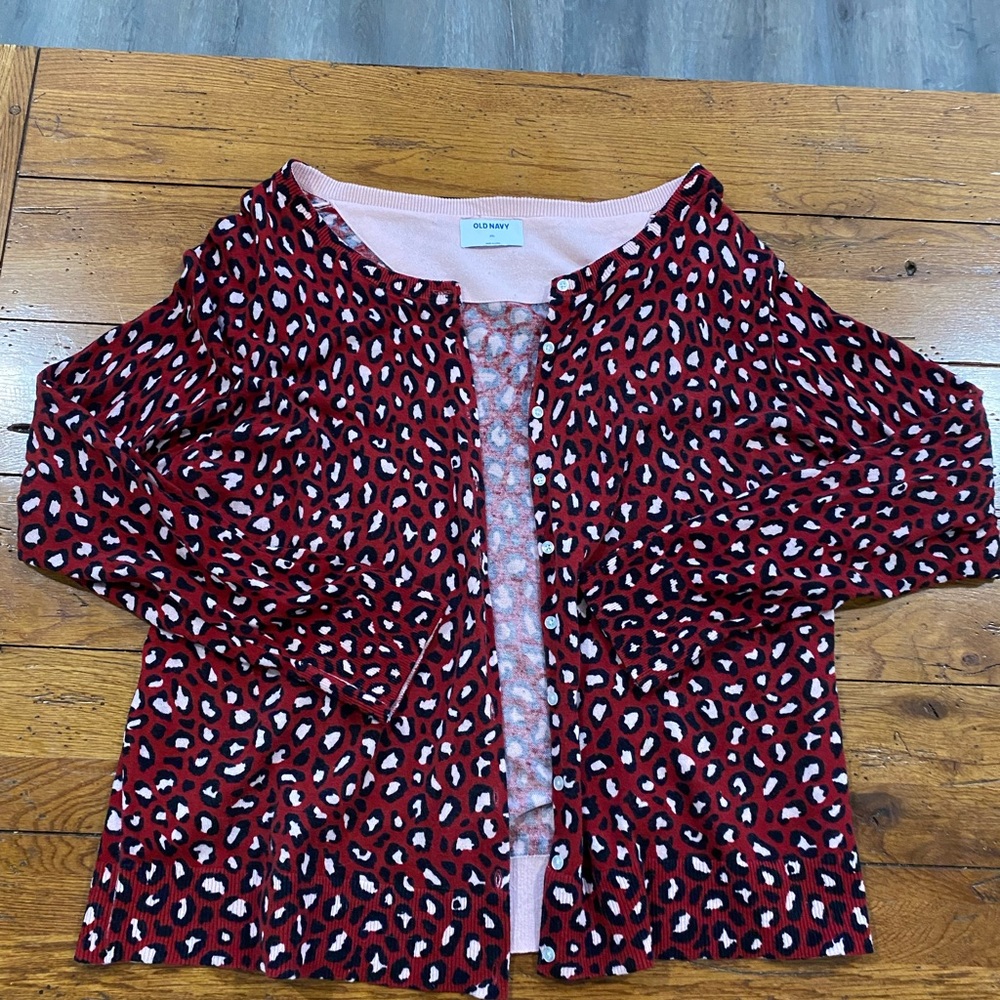 Leopard print cardigan